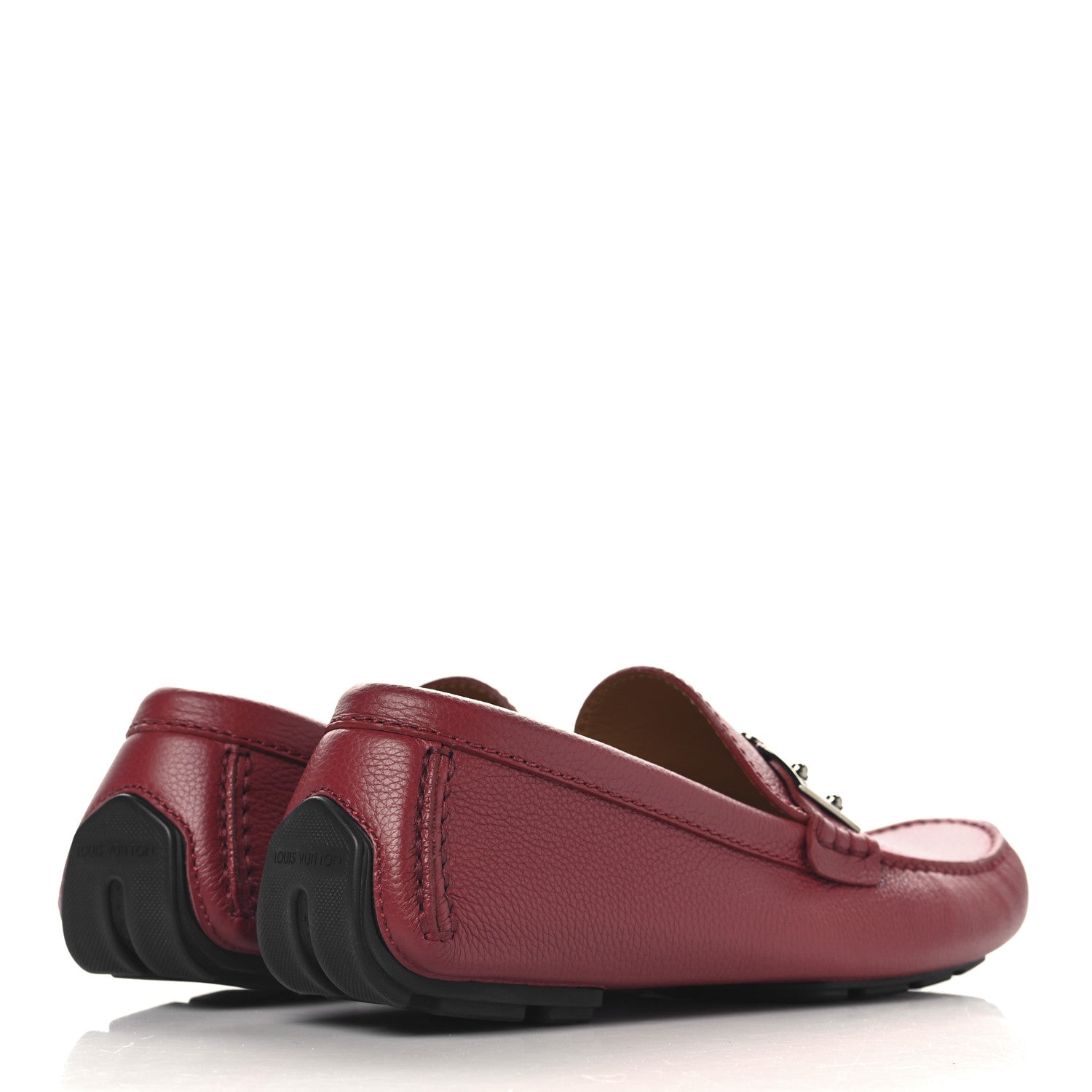 Louis Vuitton Calfskin Racetrack Moccasin Loafers 10 Rouge 5 of 8