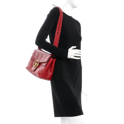 Gucci Cellarius Calfskin GG Marmont Shoulder Bag Vulcanic Red 6 of 6