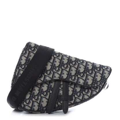 Christian Dior Oblique Mens Mini Saddle Bag Blue 1 of 10