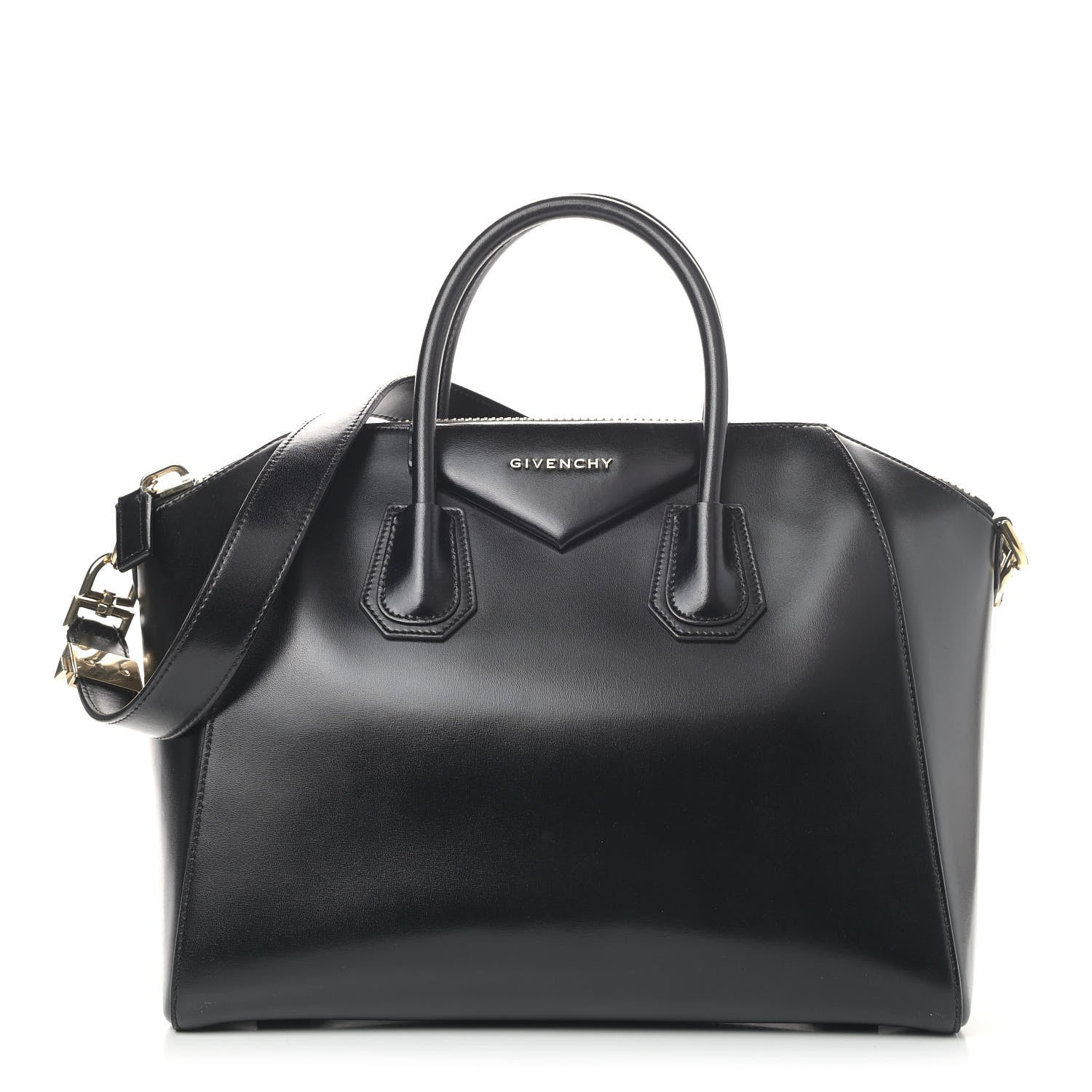Givenchy Shiny Lord Calfskin Medium Antigona Black 1 of 14