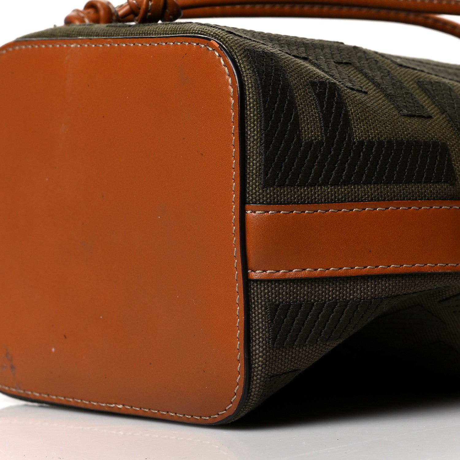 Fendi Canvas Vitello King F is Fendi FF Embroidered Mini Mon Tresor Bucket Bag Amazzonia Cuoio 11 of 12