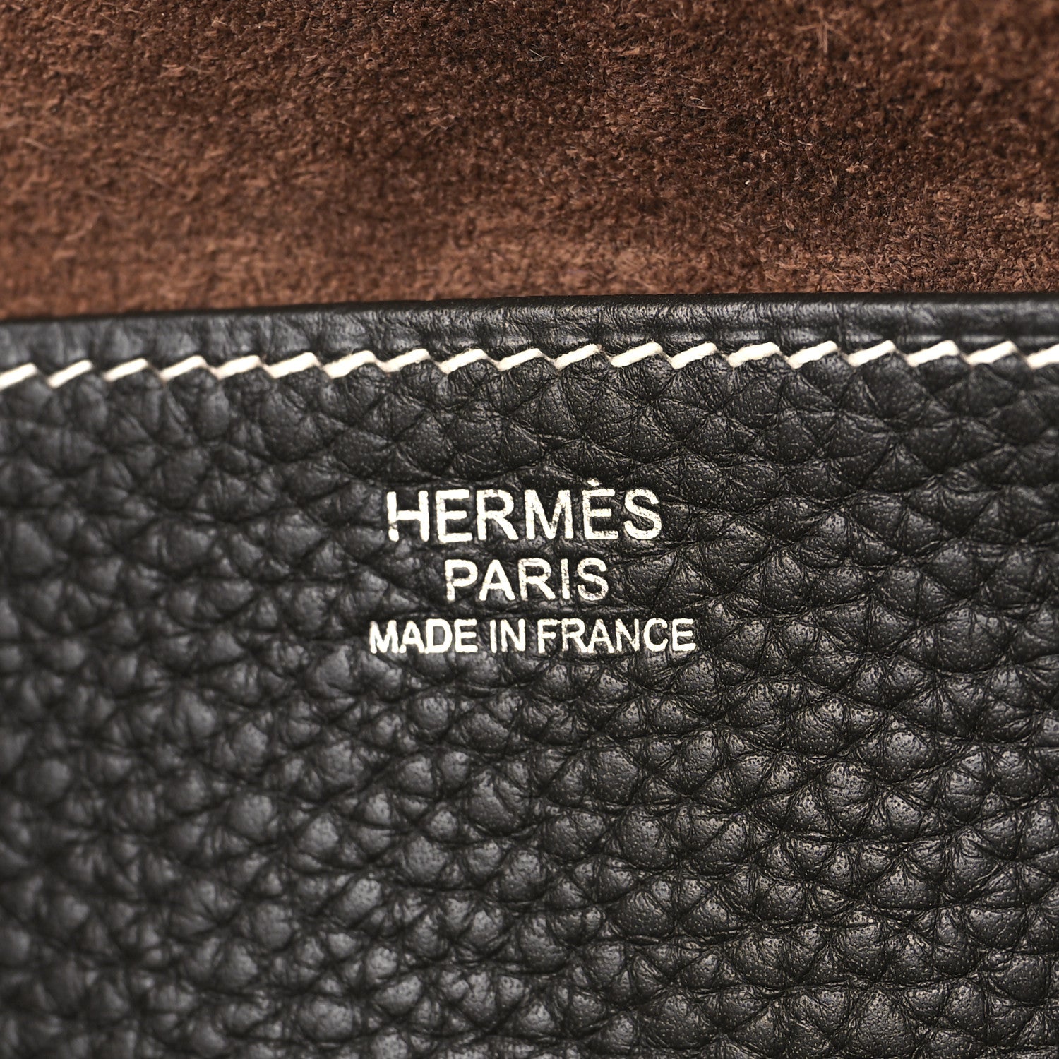 Hermes Taurillon Clemence Halzan 31 GM Chocolate 6 of 9