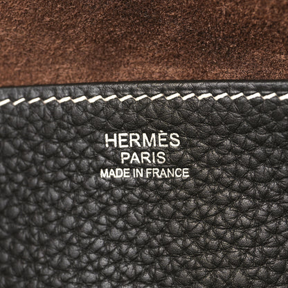 Hermes Taurillon Clemence Halzan 31 GM Chocolate 6 of 9