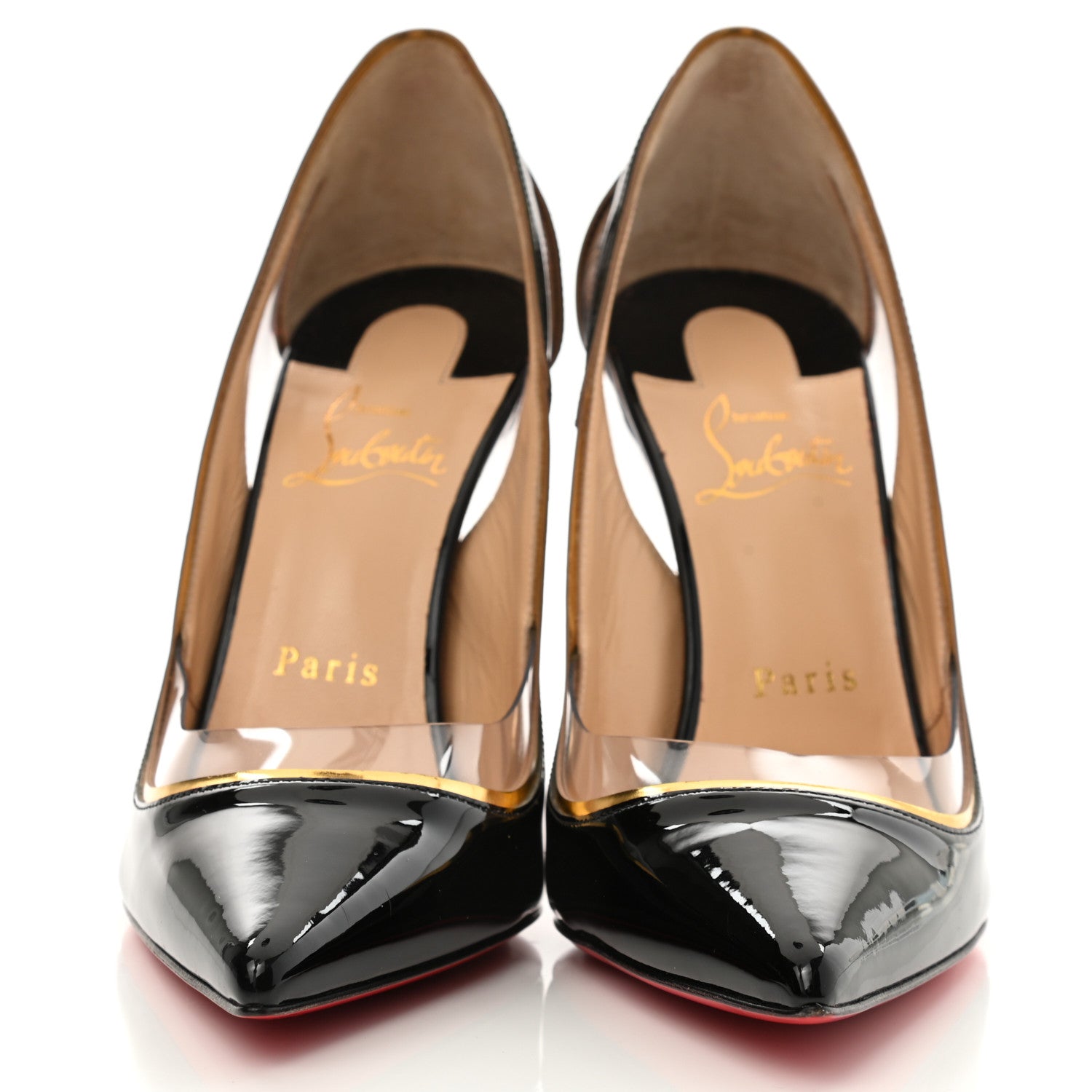 Christian Louboutin Patent PVC Specchio Cosmo 554 100 Pumps 38 Black 2 of 8