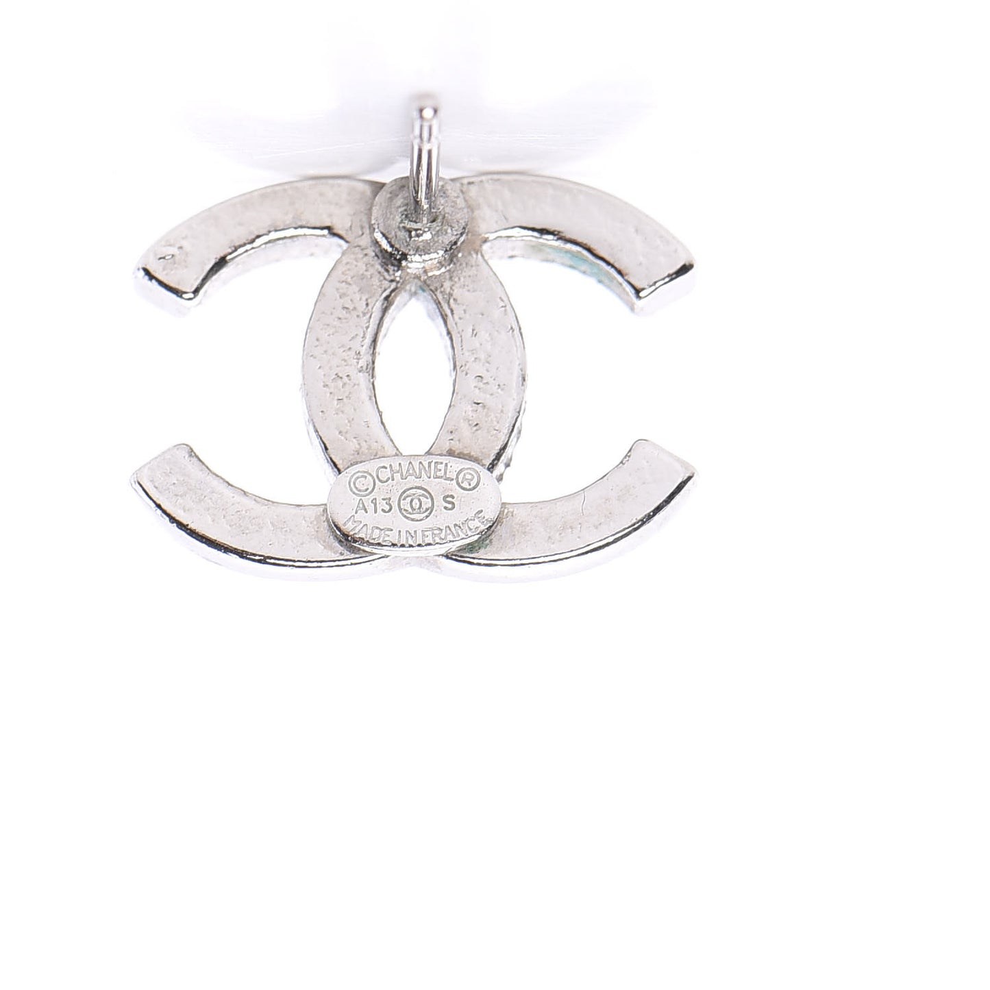 Crystal CC Earrings Silver