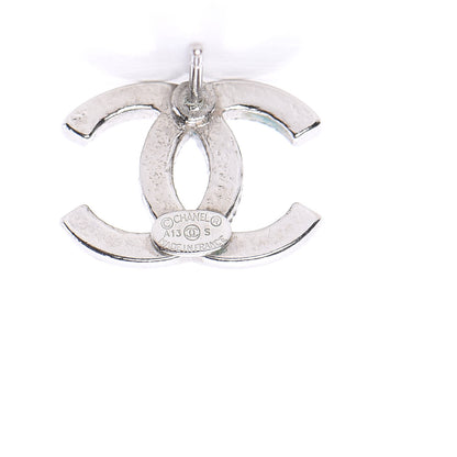 Chanel Crystal CC Earrings Silver 4 of 5
