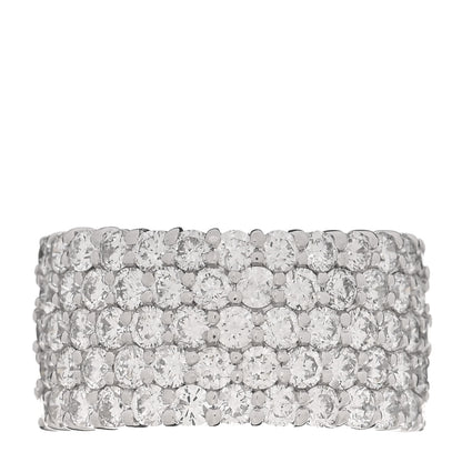 Parker & West by FASHIONPHILE Platinum Diamond 3.02ctw Five Row Half Eternity Band Ring 54 6.75 1 of 4