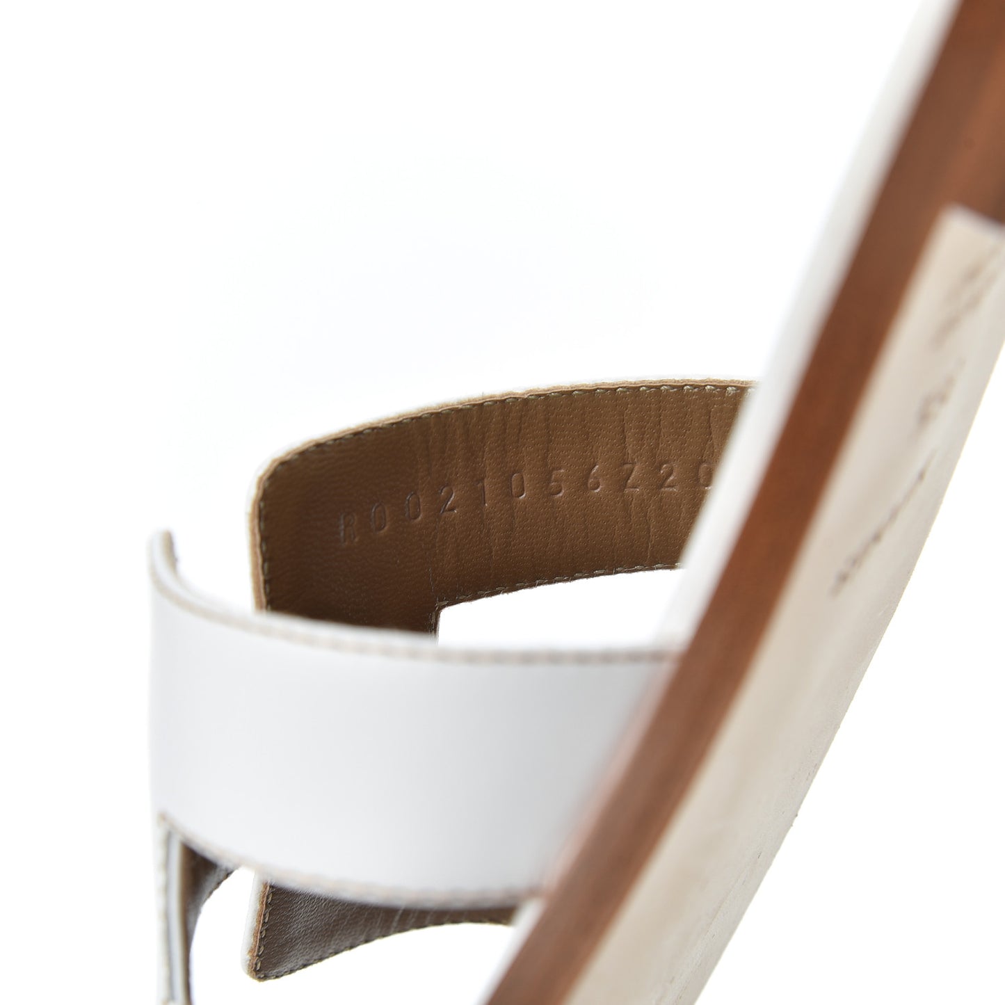Box Calfskin Oran Sandals 36.5 White