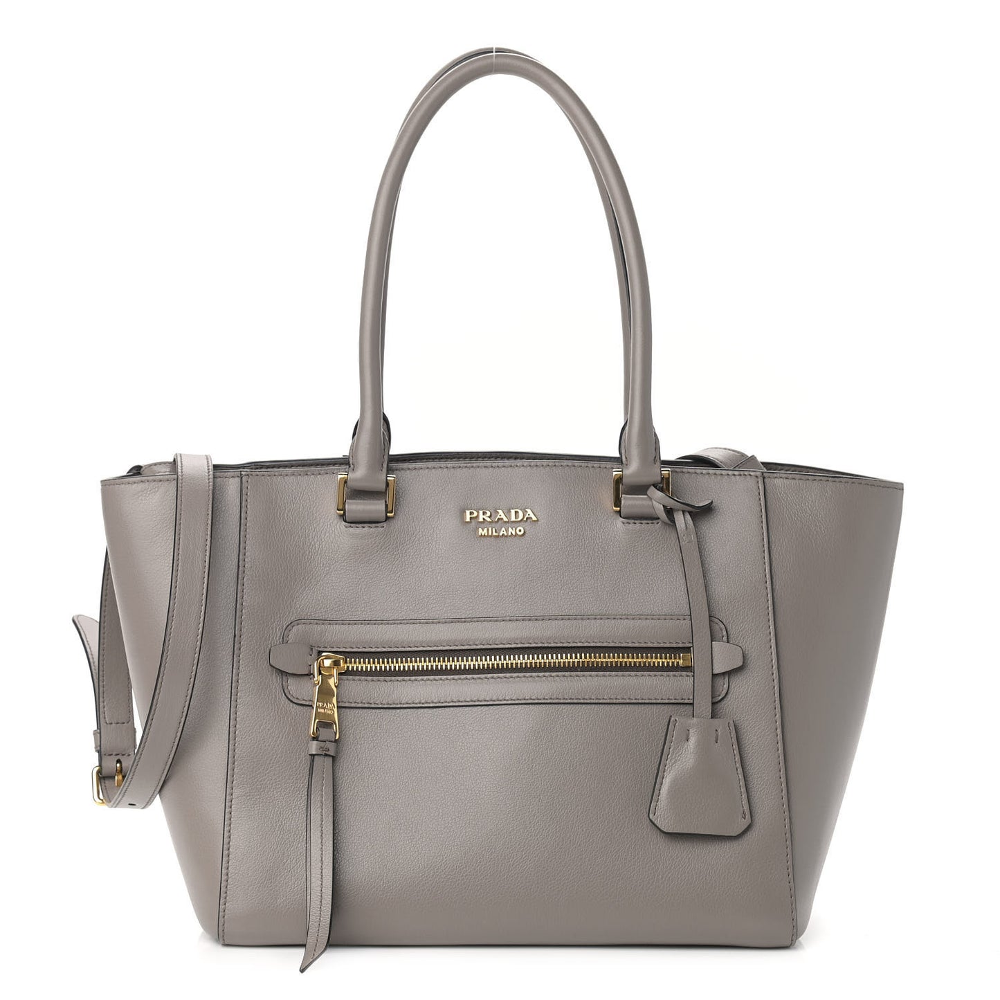 Glace Calfskin Shopping Tote Argilla