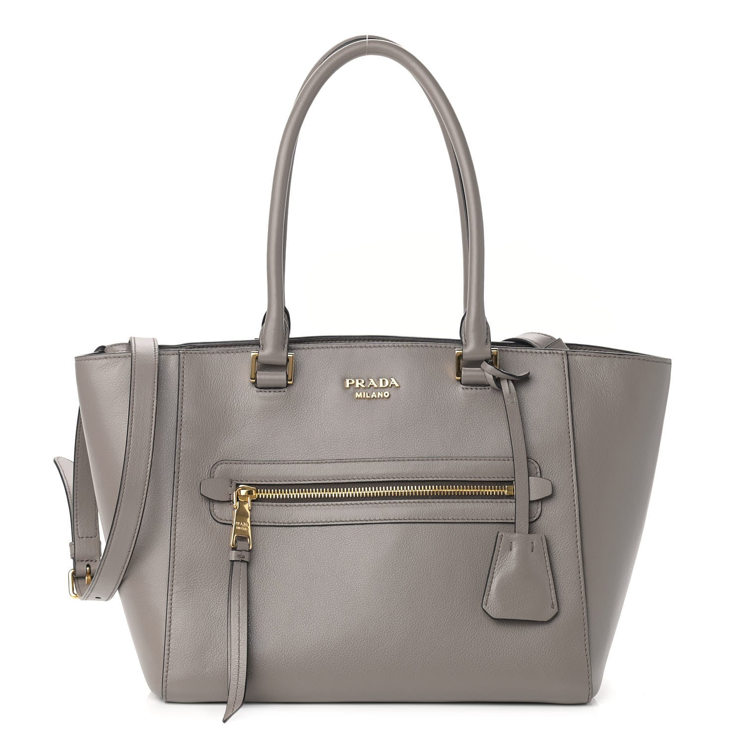 Prada Glace Calfskin Shopping Tote Argilla 1 of 8