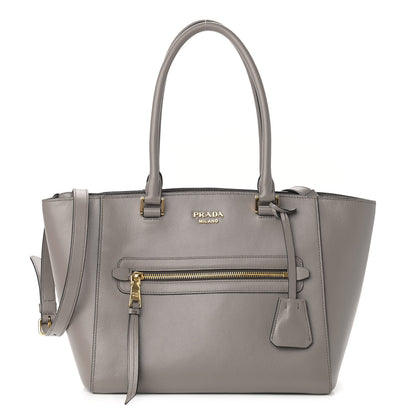 Prada Glace Calfskin Shopping Tote Argilla 1 of 8
