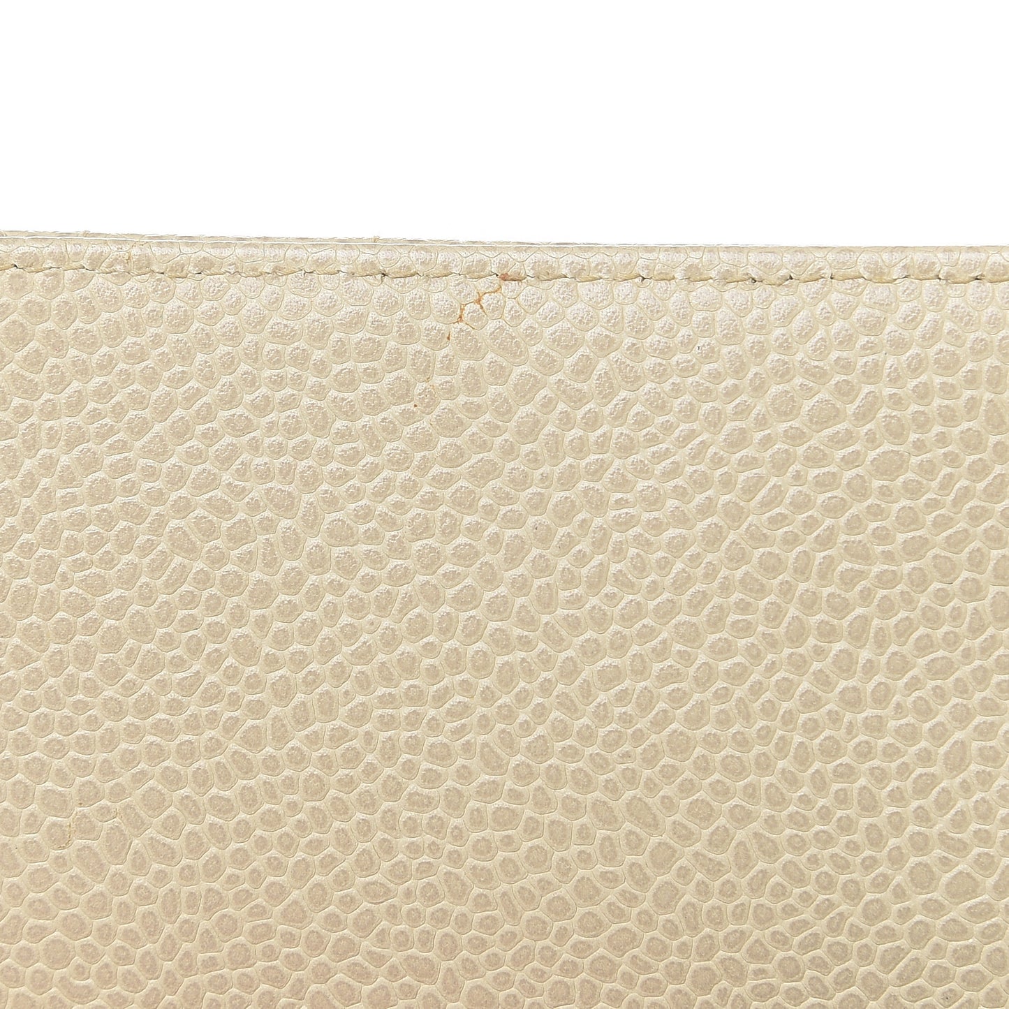 Caviar Vertical Quilted Small Single Flap Beige