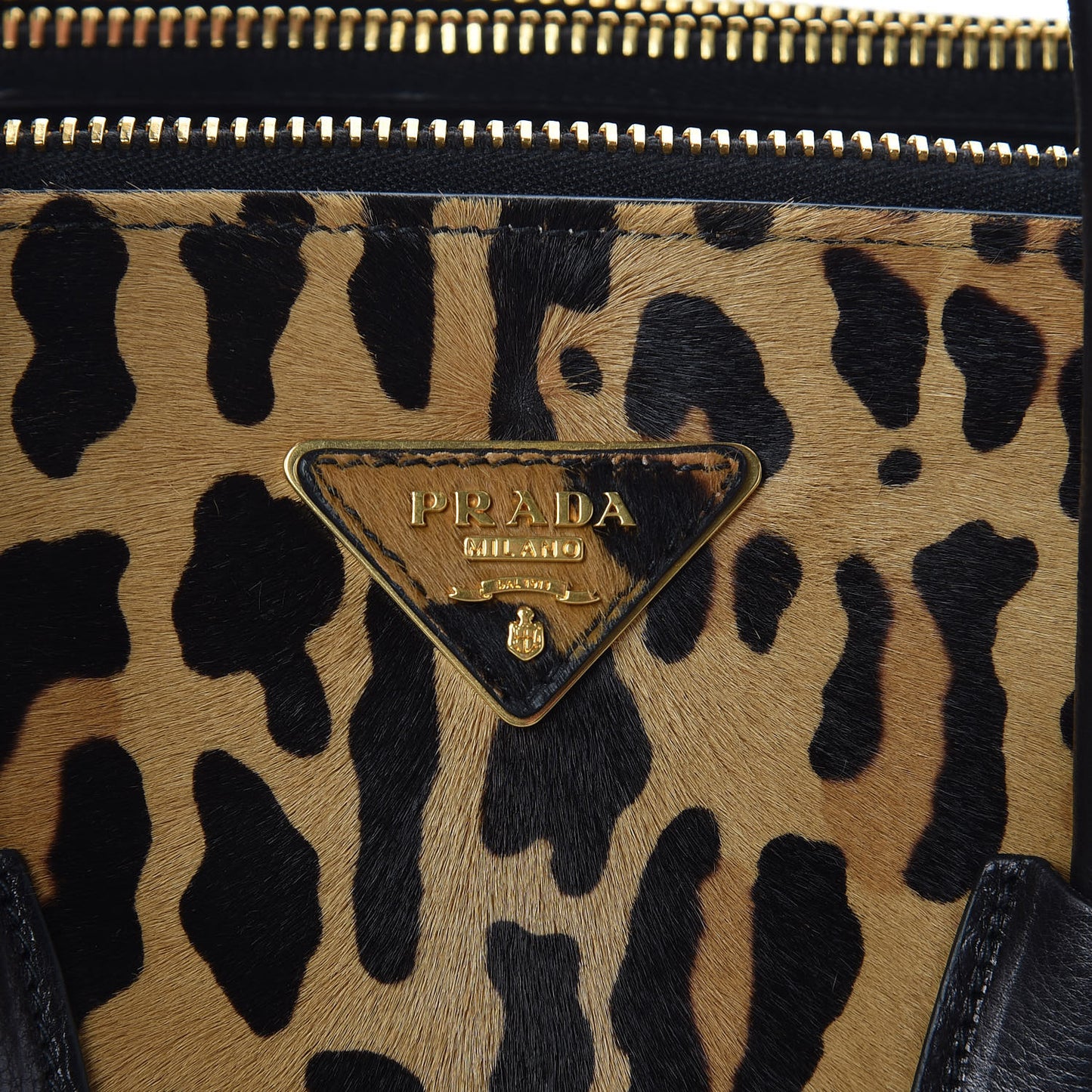 Cavallino Leopard Print Twin Pocket Tote