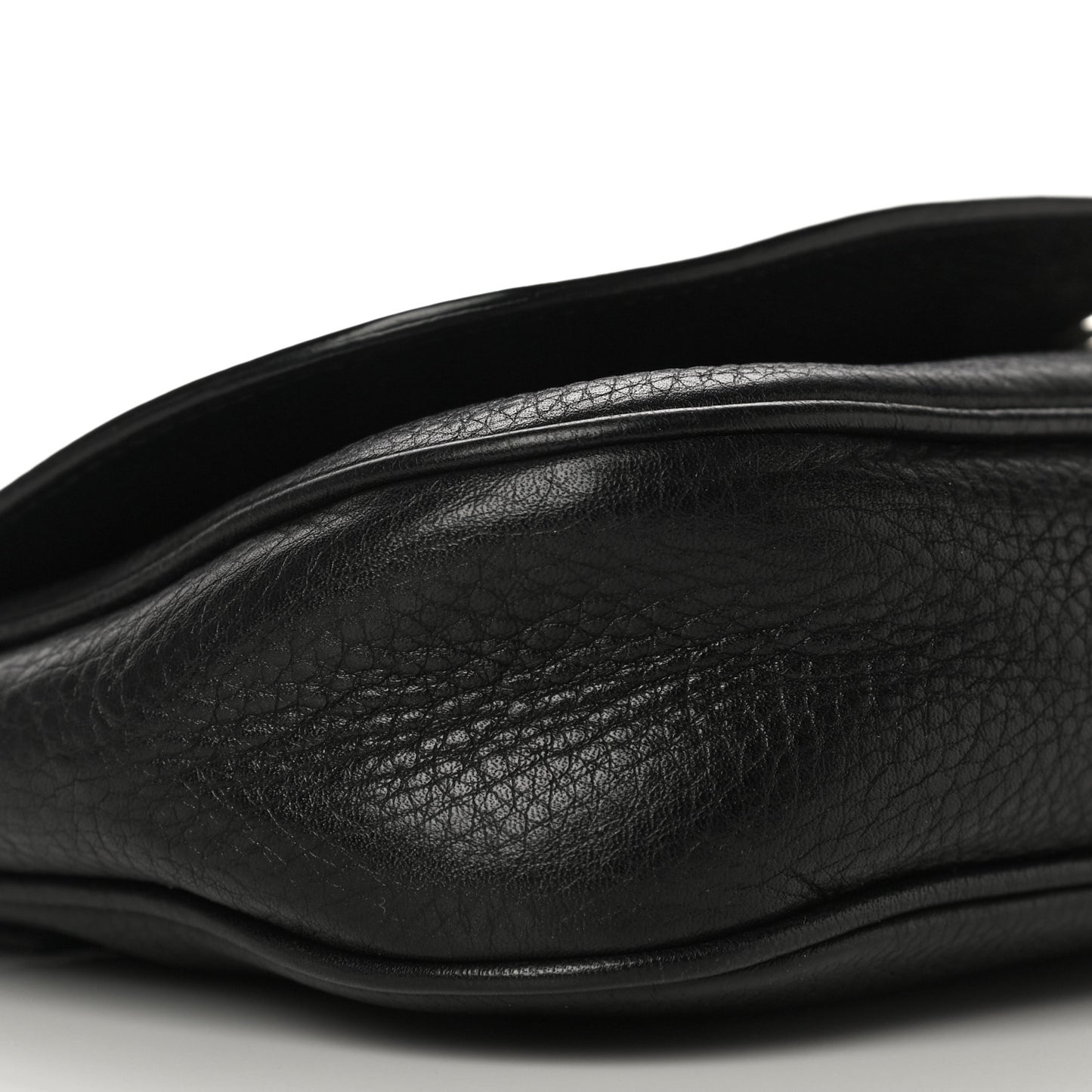 Pebbled Calfskin Medium Soho Flap Crossbody Black