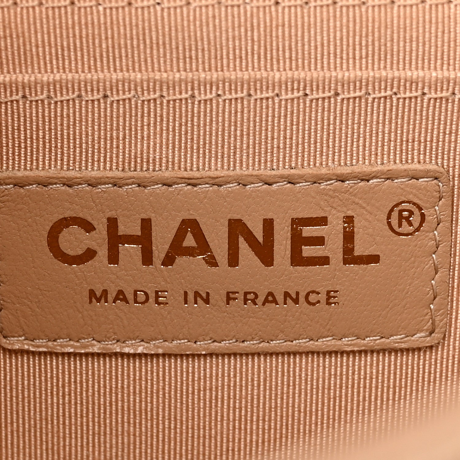 Chanel Metallic Caviar Chevron Quilted Medium Statement Flap Beige 6 of 11