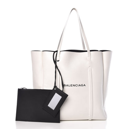 Balenciaga Smooth Calfskin Double Sided Medium Everyday Tote Optic White Black 15 of 15