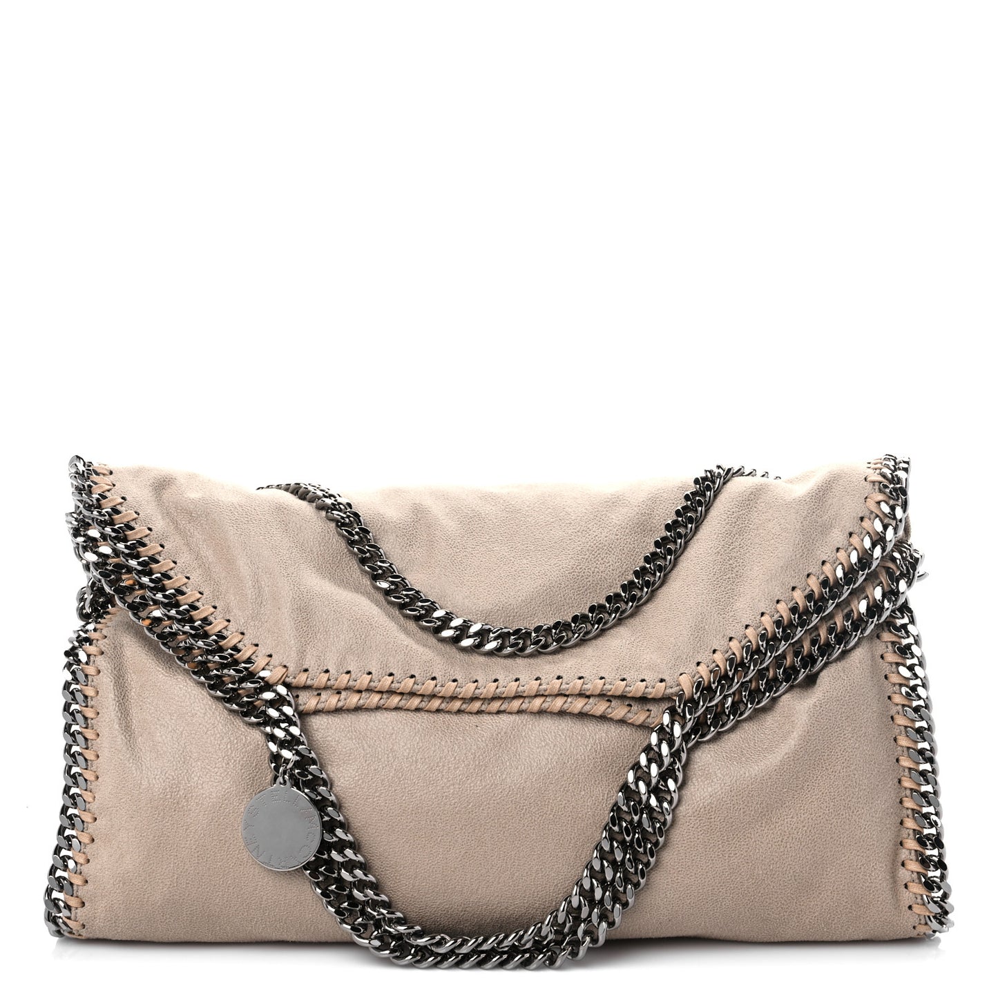 Shaggy Deer Falabella Fold Over Tote Taupe