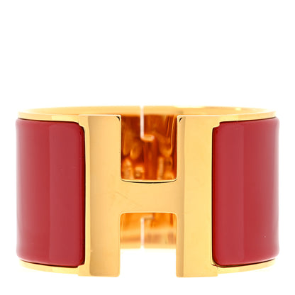 Hermes Enamel Clic Clac H Extra Wide Bracelet PM Rouge H 1 of 3