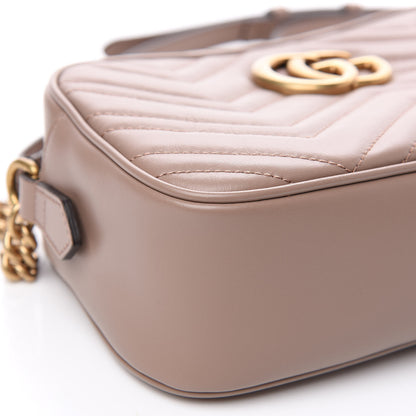Gucci Calfskin Matelasse Small GG Marmont Chain Shoulder Bag Porcelain Rose 8 of 10