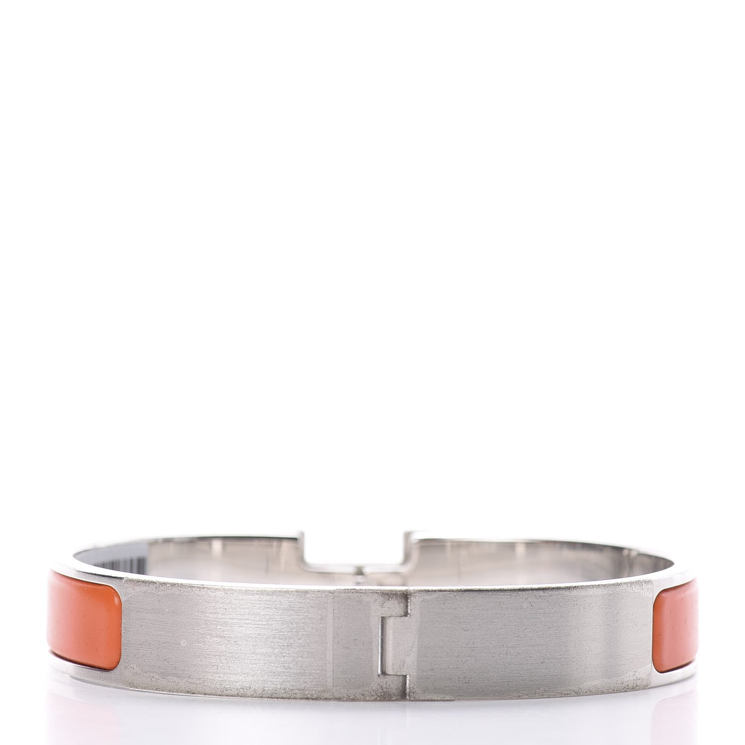 Hermes Matte Enamel Narrow Clic Clac HH Bracelet T5 Orange 2 of 3