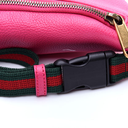 Gucci Grained Calfskin Small Logo Belt Bag Box Pink Green 12 of 12
