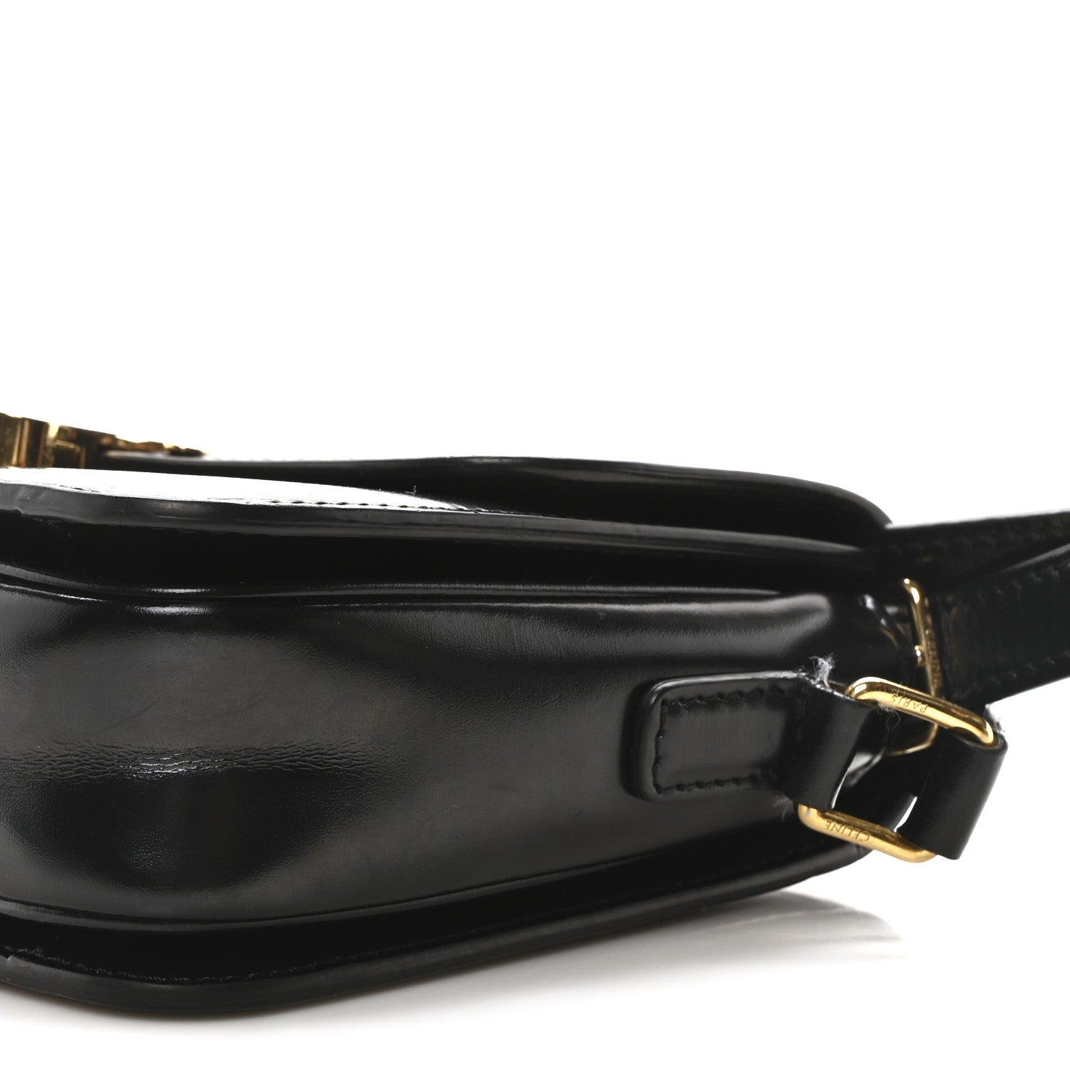 Celine Shiny Calfskin Teen Triomphe Black 10 of 10