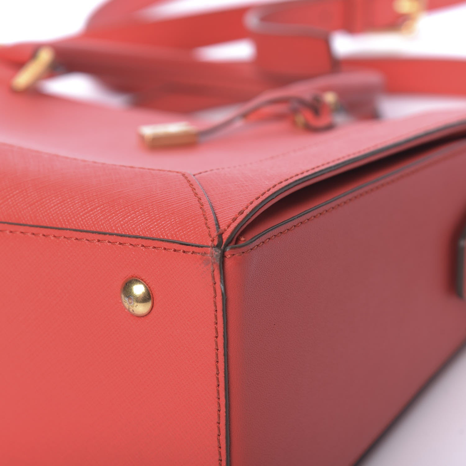 MCM Saffiano Nuovo Tote Red 10 of 12