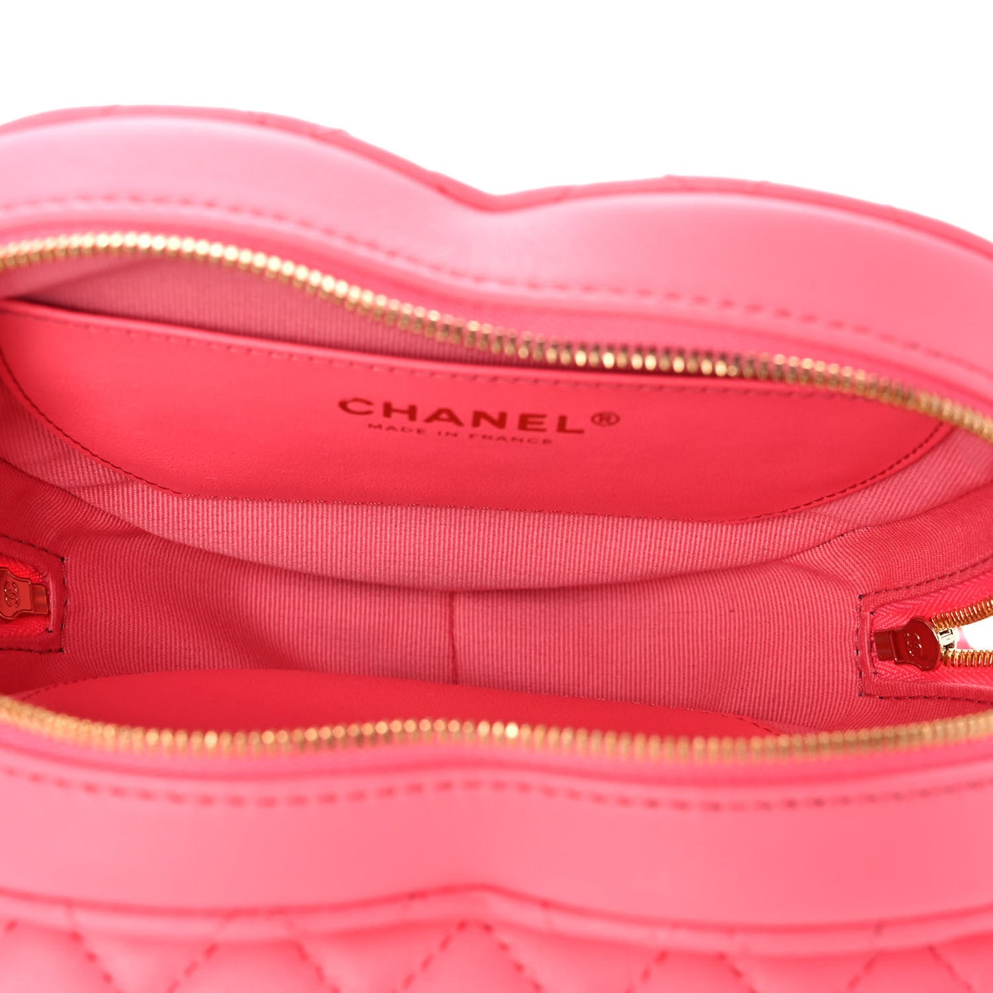 Lambskin Quilted CC In Love Heart Bag Pink