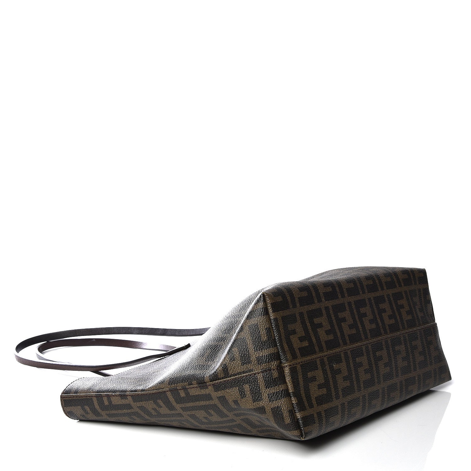 Fendi Zucca Spalmati Small Roll Tote Tobacco Yellow 3 of 9