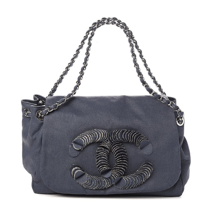Chanel Denim CC Disc Accordion Flap Blue 1 of 9