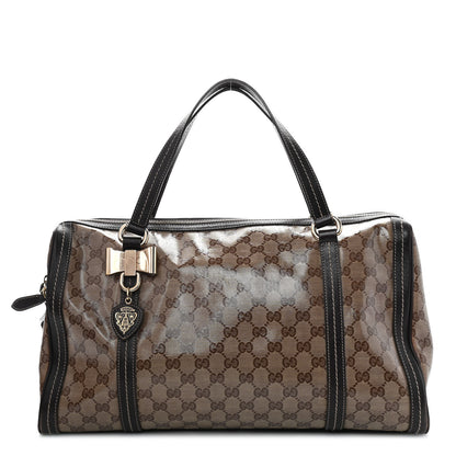 Gucci Crystal Monogram Large Duchessa Boston Dark Brown 1 of 9