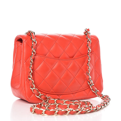 Chanel Lambskin Quilted Mini Square Flap Red 3 of 10