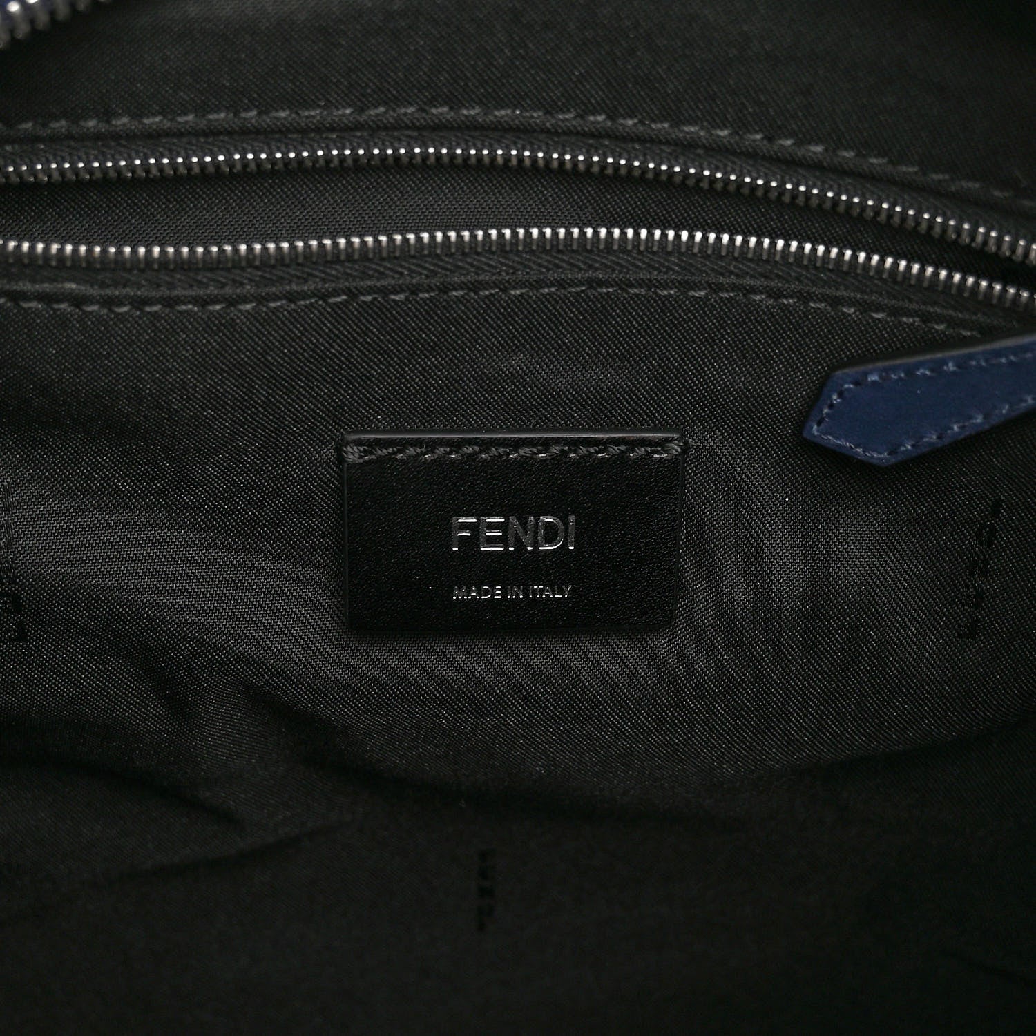 Fendi Nylon Vitello Century I See You Bug Eyes Backpack Dark Blue Fluo Green 6 of 10