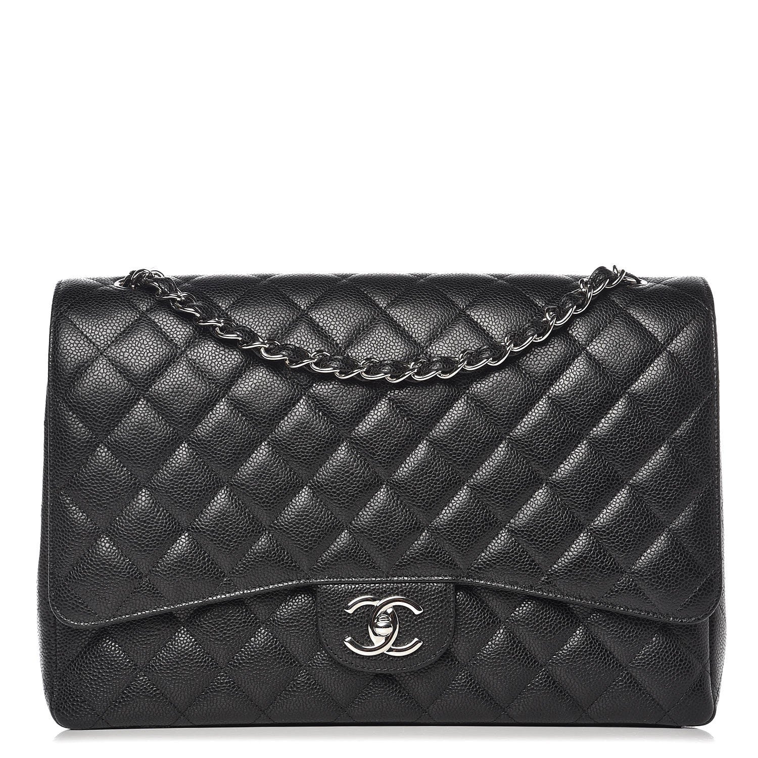 Chanel Caviar Quilted Maxi Double Flap Black 1 of 8