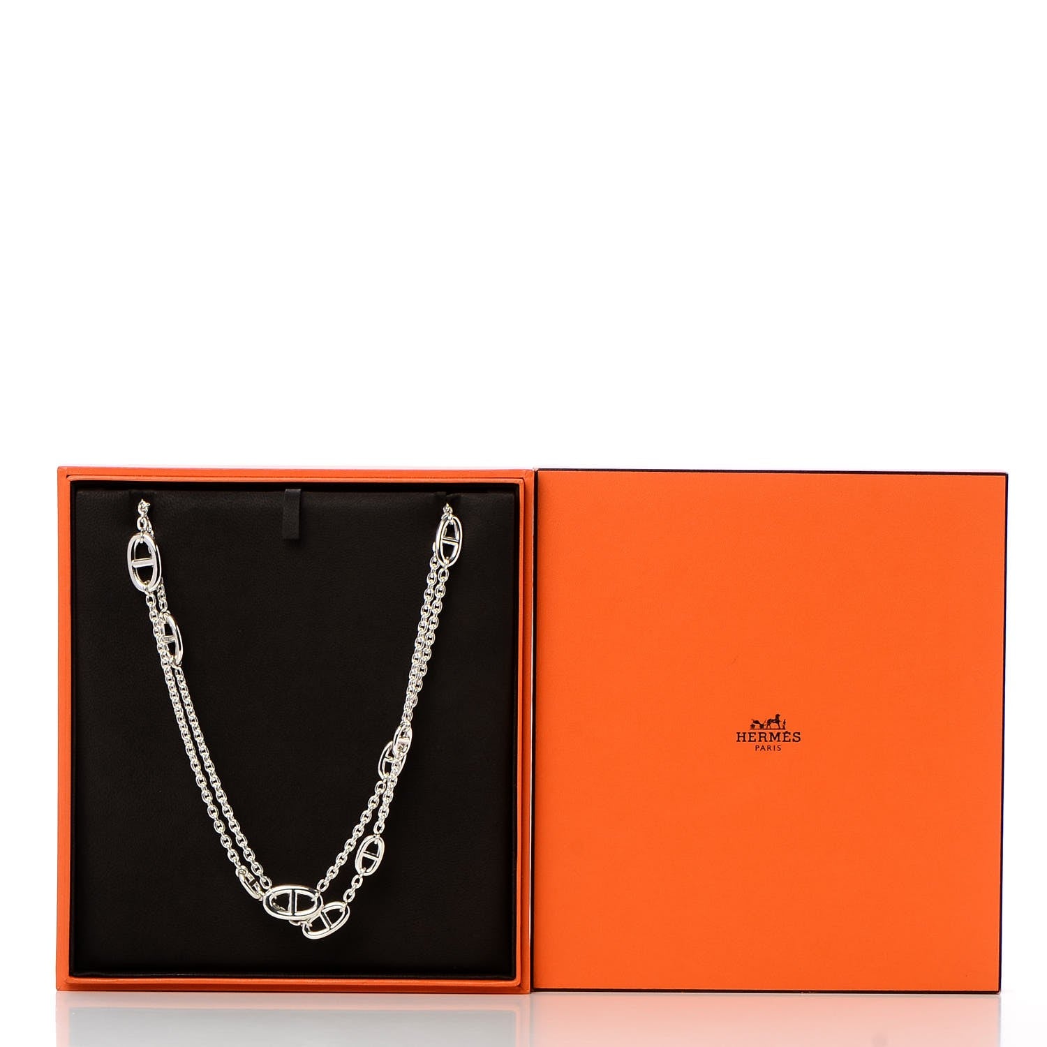 Hermes Sterling Silver Farandole Necklace 160 7 of 7