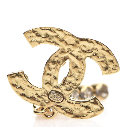 Chanel CC Crystal Drop Earrings Gold 4 of 4