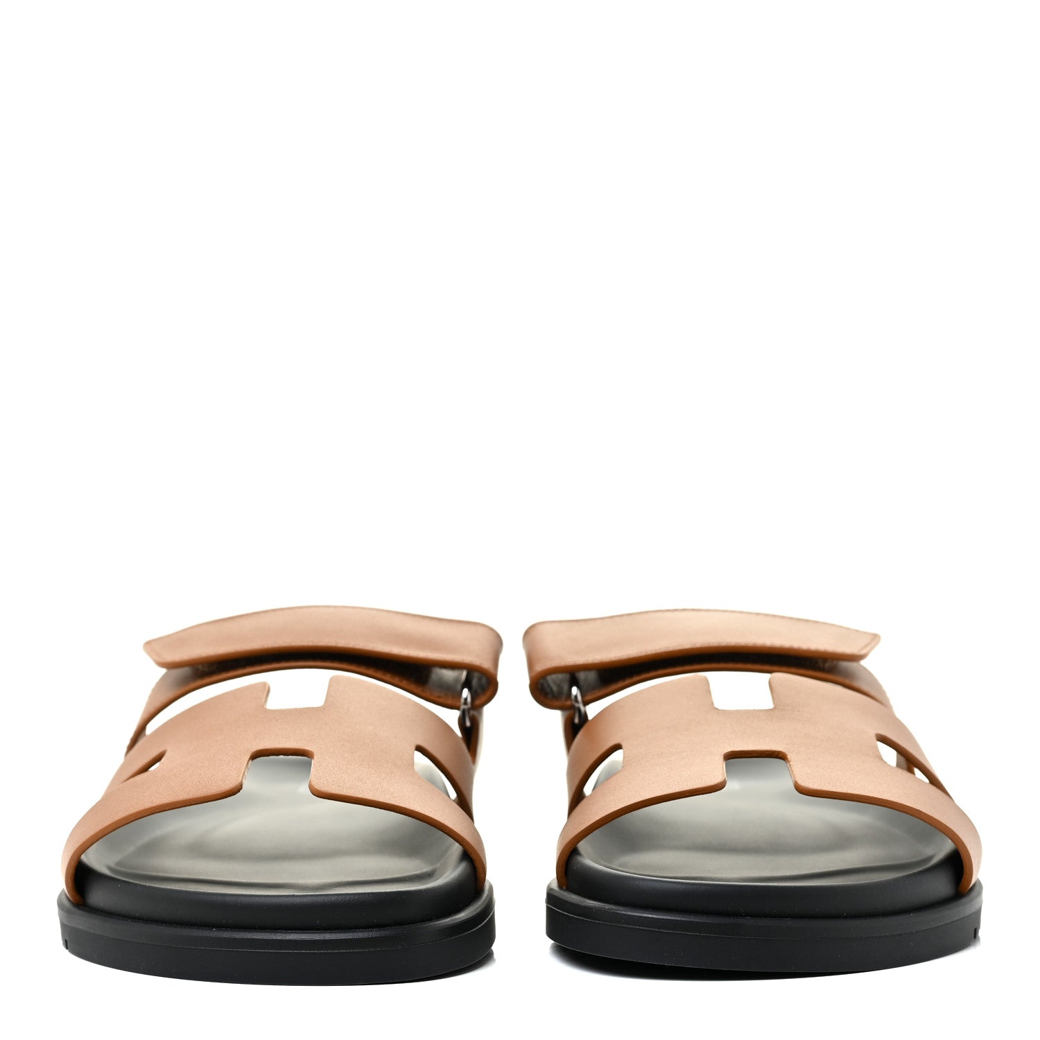 Hermes Calfskin Womens Chypre Sandals 40 Gold 2 of 9