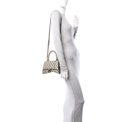 Balenciaga X GUCCI GG Supreme Monogram Small Hourglass Top Handle Bag Beige Ebony 2 of 10