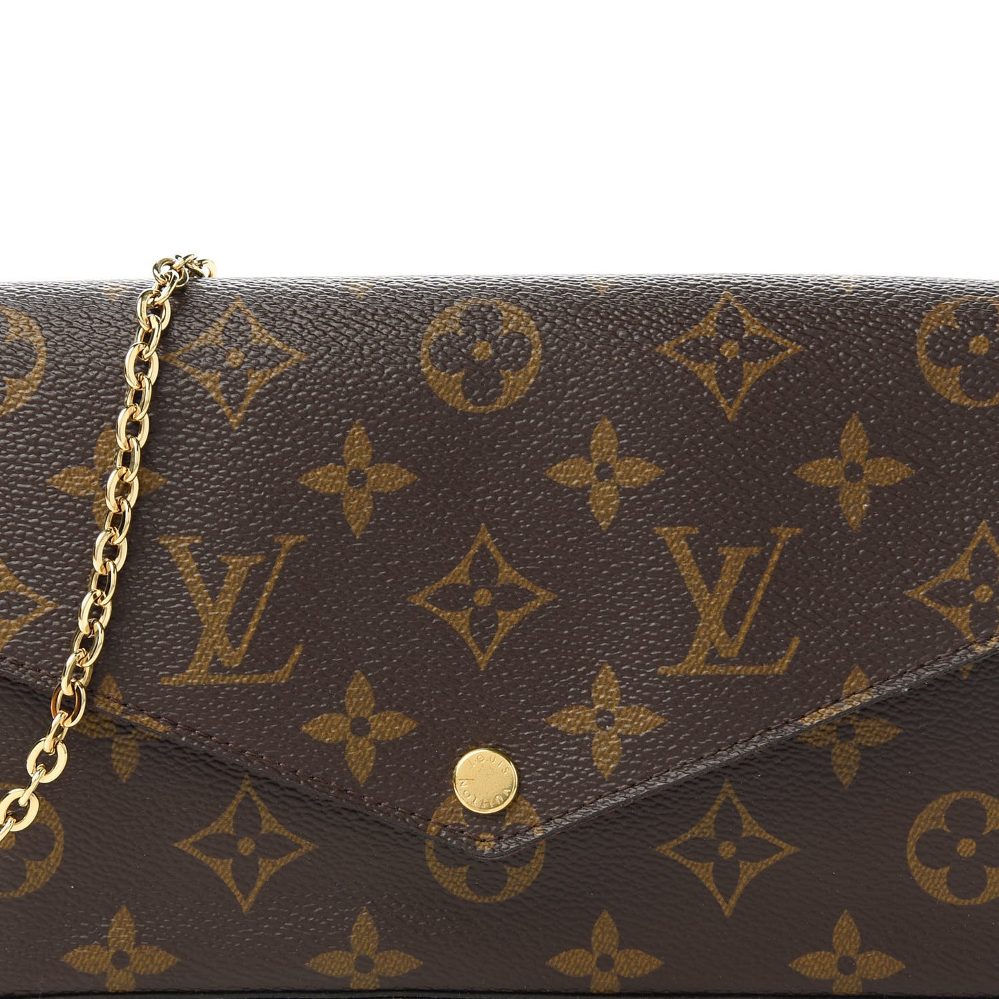 Monogram Pochette Felicie Chain Wallet Fuchsia