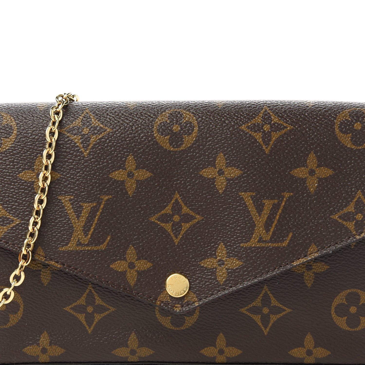 Louis Vuitton Monogram Pochette Felicie Chain Wallet Fuchsia 10 of 11