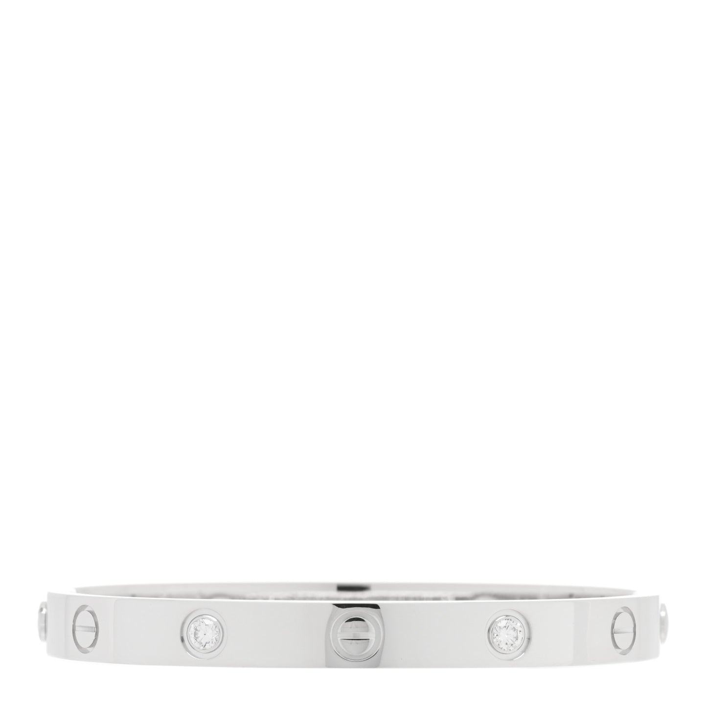 18K White Gold 4 Diamond LOVE Bracelet 16