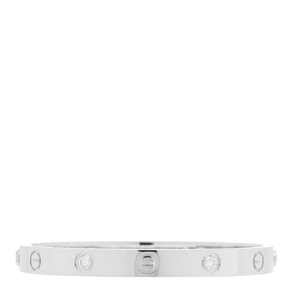 Cartier 18K White Gold 4 Diamond LOVE Bracelet 16 2 of 5
