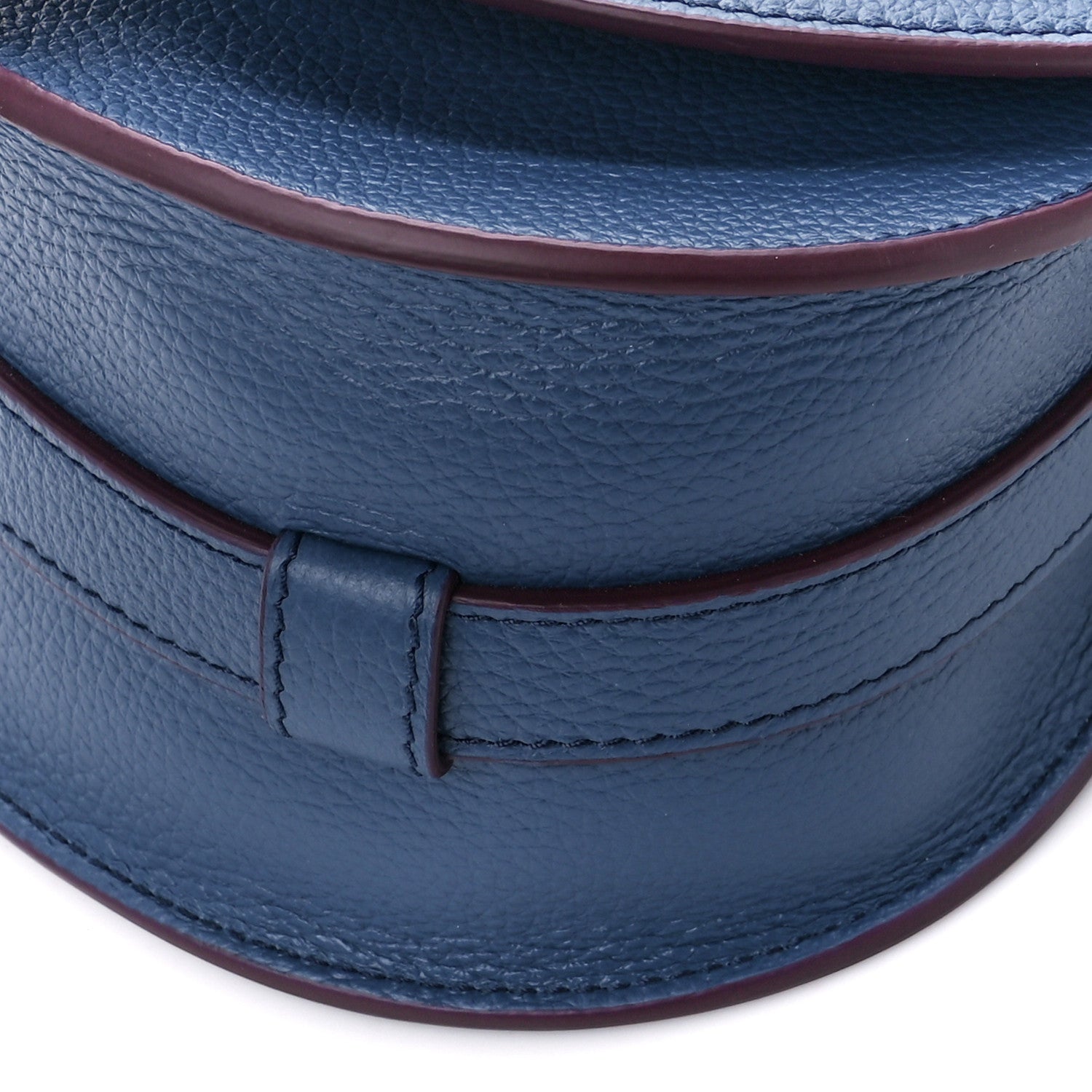 Chloe Grained Calfskin Small Marcie Saddle Bag Deep Denim 10 of 10