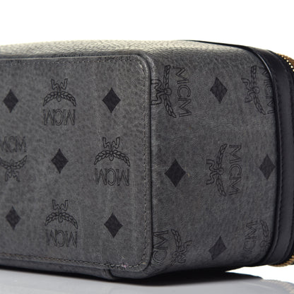 MCM Visetos Vanity Case Dark Grey Black 8 of 8