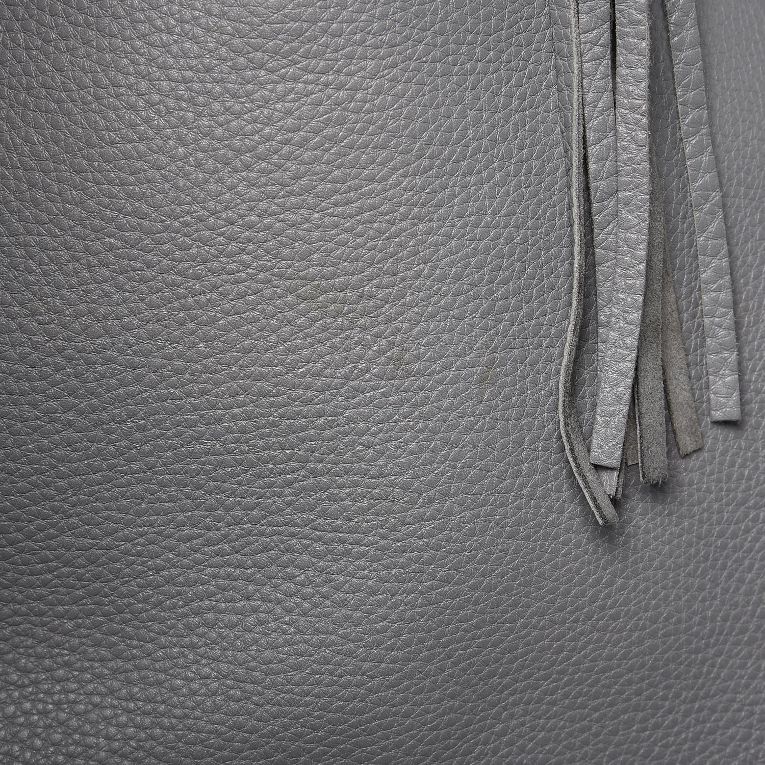 Valentino Garavani Grained Calfskin C-Rockee Fringe Tote Grey 8 of 8