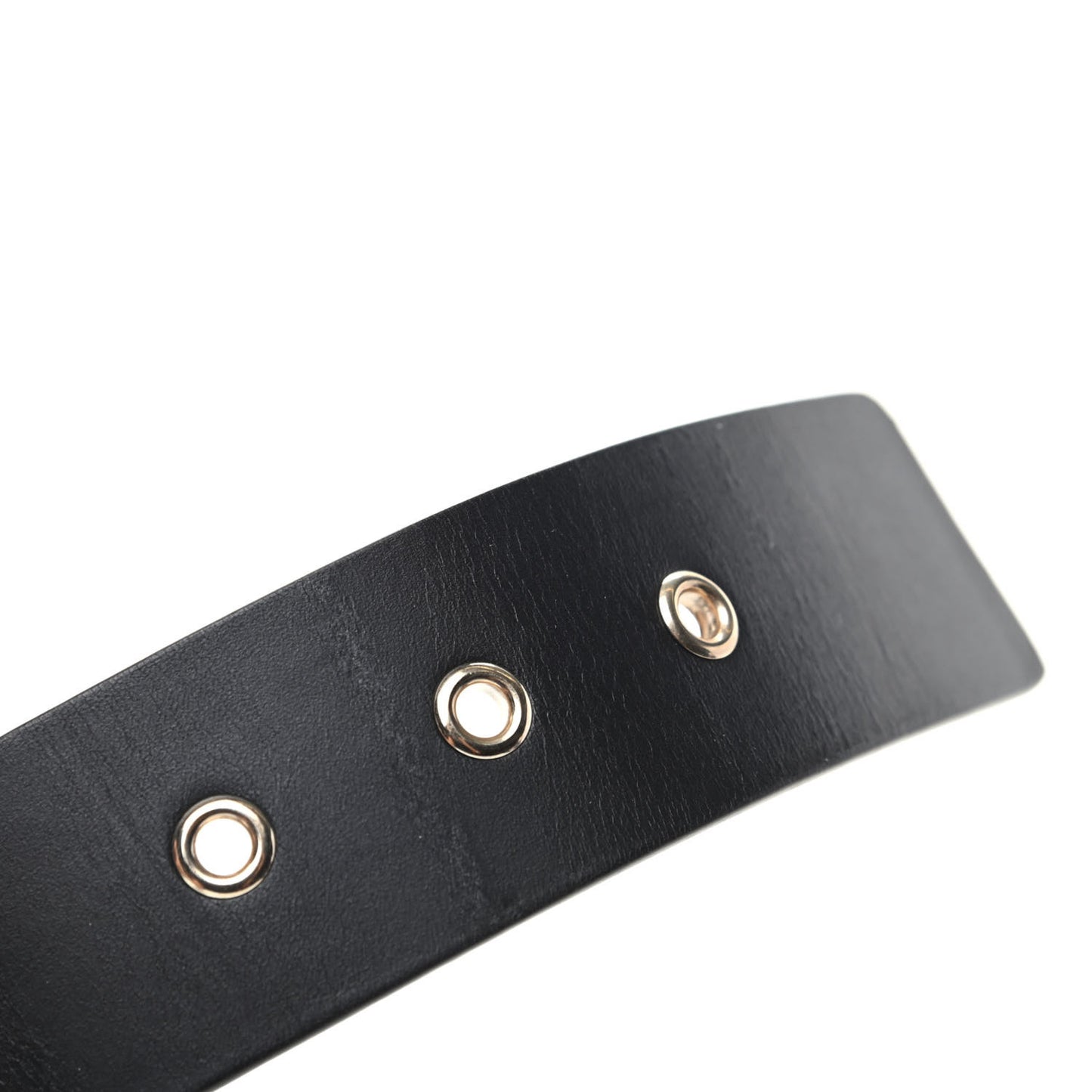 Calfskin Cross Stitch Grommet Belt 80 32 Black