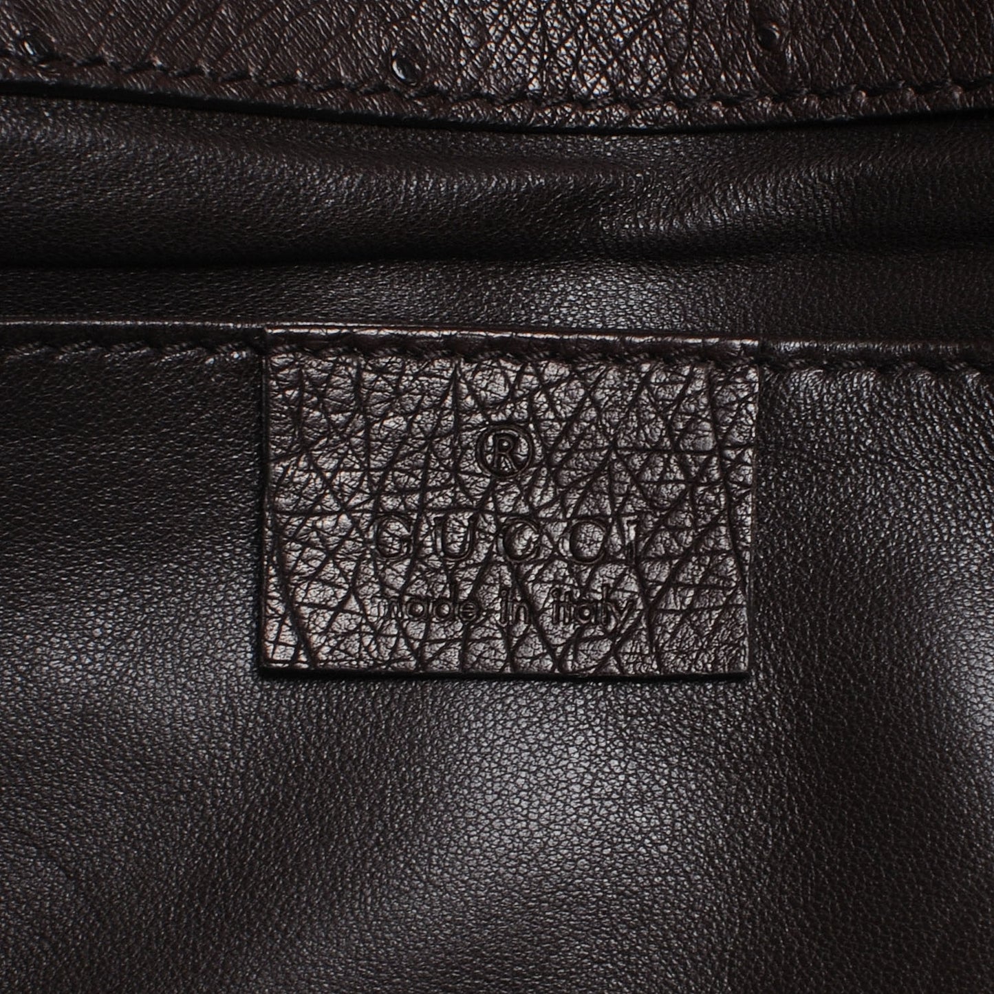 Ostrich 1973 Clutch Cocoa Brown