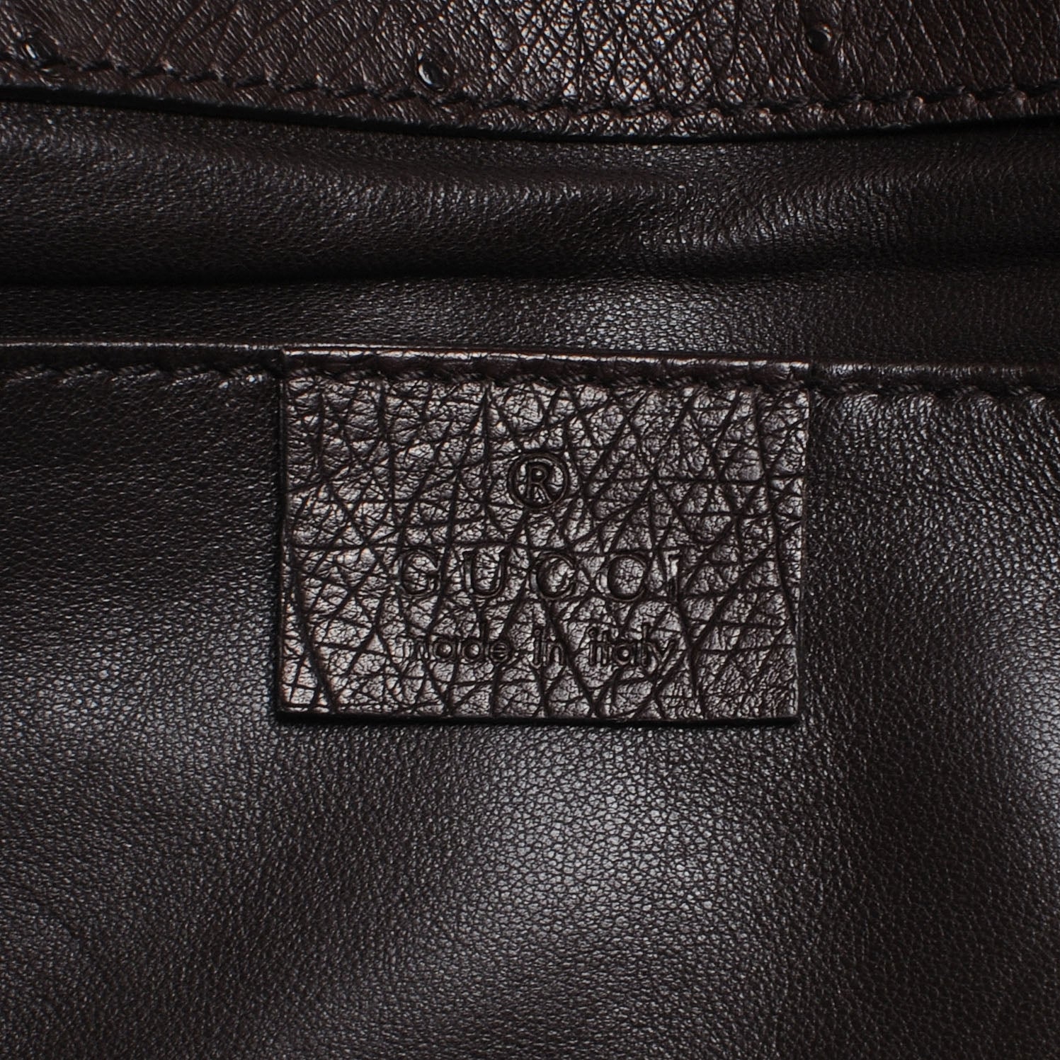 Gucci Ostrich 1973 Clutch Cocoa Brown 7 of 8