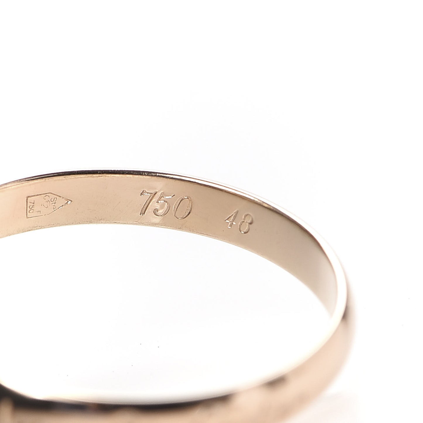 18K Pink Yellow White Gold Five Band Les Must De Trinity Ring 48 4.5