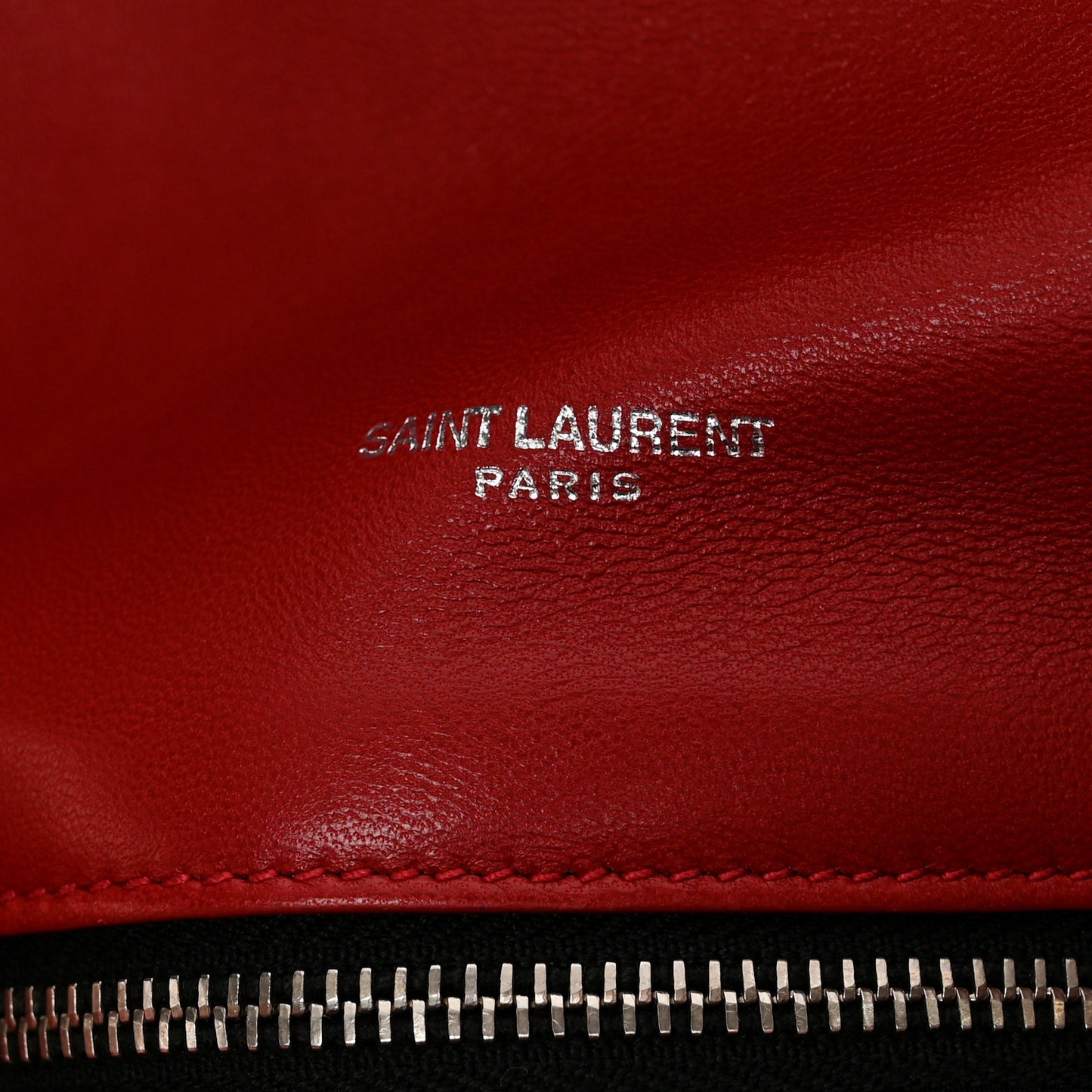 Lambskin Quilted Medium Loulou Puffer Monogram Chain Satchel Red
